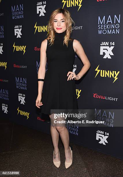 Actress Chloe Dykstra arrives to the premiere of FXX's "It's Always Sunny in Philadelphia" 10th Season and "Man Seeking Woman" at DGA Theater on...