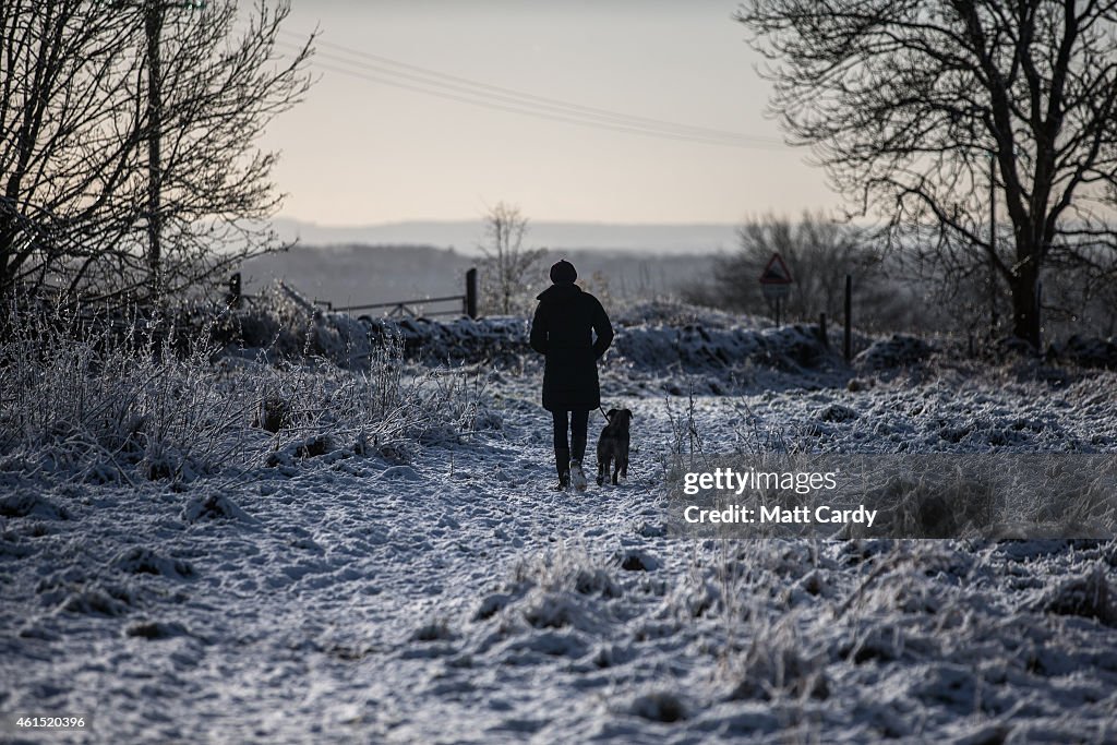 Snow And High Winds Hit The UK