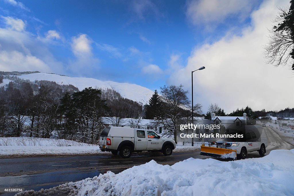 Snow And High Winds Hit The UK