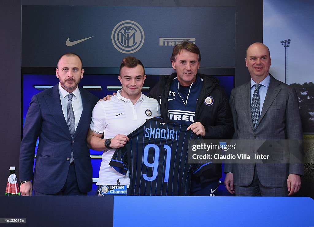 FC Internazionale Unveils New Signing Xherdan Shaqiri