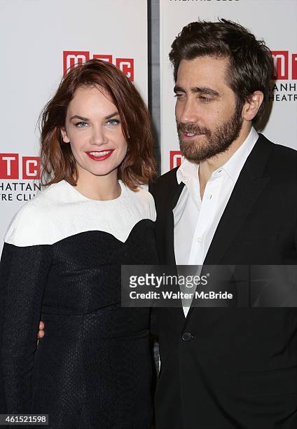 Ruth Wilson and Jake Gyllenhaal attend the Broadway Opening Night Performance Curtain Call for The Manhattan Theatre Club's production of...
