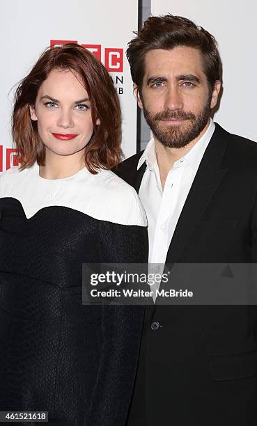 Ruth Wilson and Jake Gyllenhaal attend the Broadway Opening Night Performance Curtain Call for The Manhattan Theatre Club's production of...