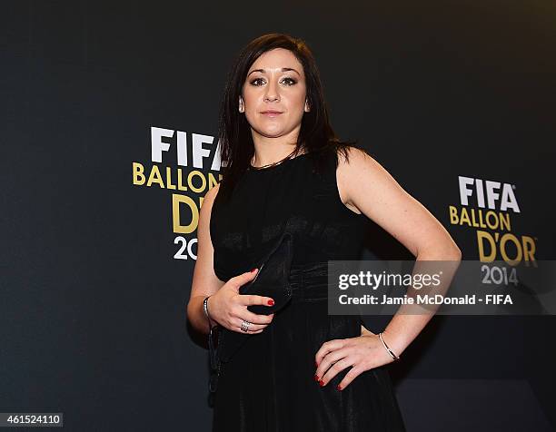 Women's World Player of the Year nominee Nadine Kessler of Germany and VfL Wolfsburg arrives during the FIFA Ballon d'Or Gala 2014 at the...