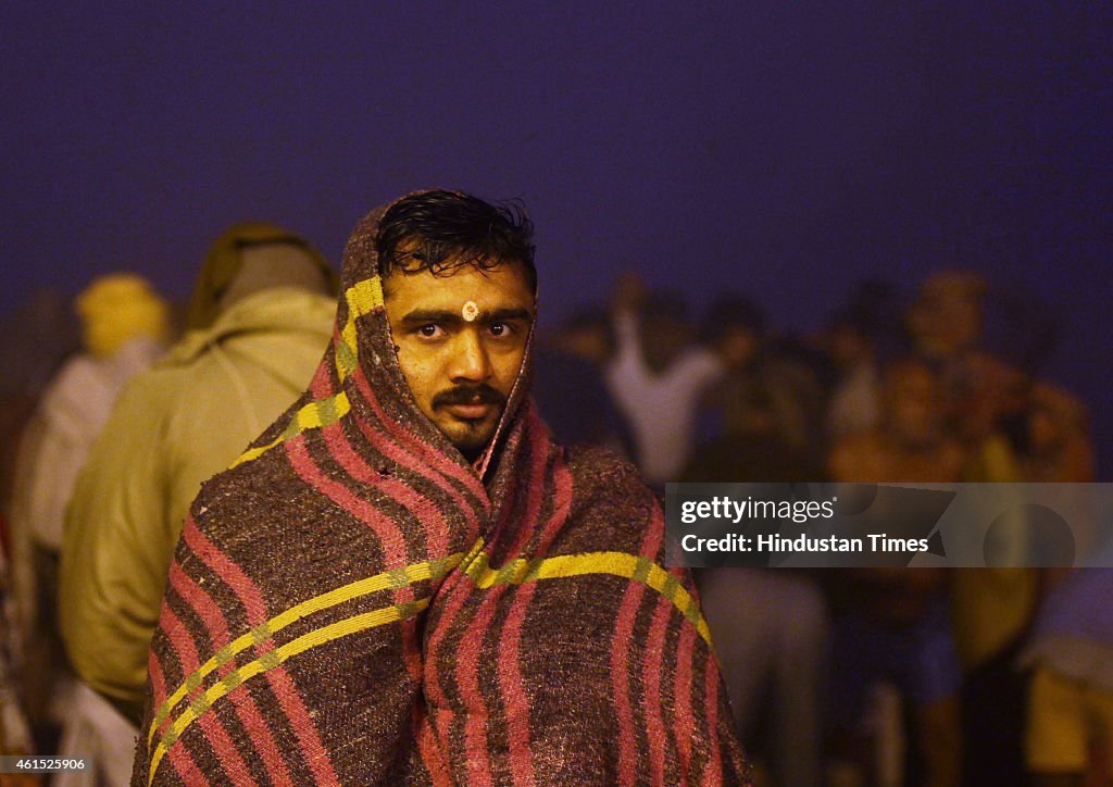 Hindu Devotees Gather At Sangam On The Occasion Of Makar Sankranti