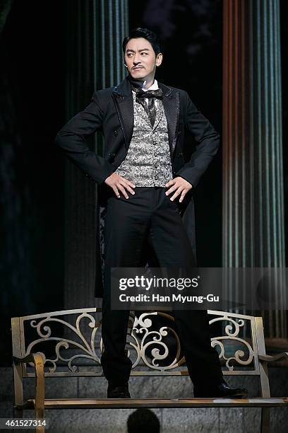 Actor Joo Jin-Mo attends the press call for musical "Gone With The Wind" on January 13, 2015 in Seoul, South Korea.