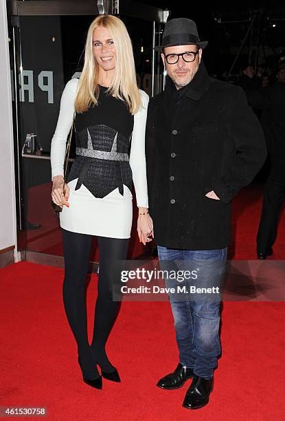 Claudia Schiffer and director Matthew Vaughn attend the World Premiere of "Kingsman: The Secret Service" at Odeon Leicester Square on January 14,...