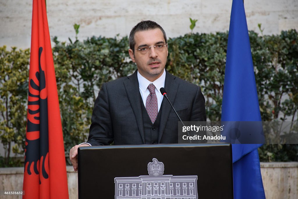 Italian Interior Minister Alfano in Albania