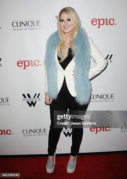 Singer Meghan Trainor attends the record release party for her debut album "Title" at Warwick on January 13, 2015 in Hollywood, California.