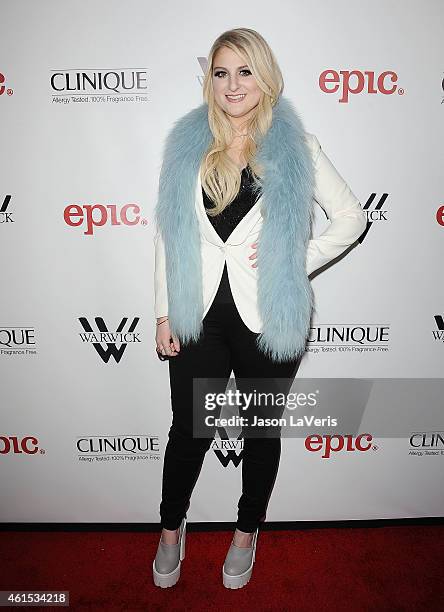 Singer Meghan Trainor attends the record release party for her debut album "Title" at Warwick on January 13, 2015 in Hollywood, California.