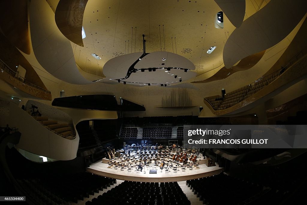 The interior of the new Paris Philharmonie concert hall in Paris is ...