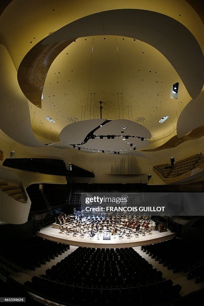 The interior of the new Paris Philharmonie concert hall in Paris is ...