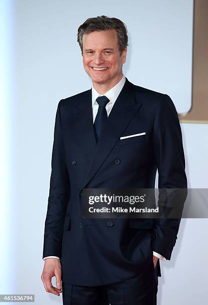 Colin Firth attends the World Premiere of "Kingsman: The Secret Service" at Odeon Leicester Square on January 14, 2015 in London, England.