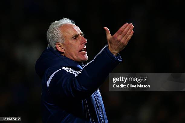 Mick McCarthy, manager of Ipswich reacts during the FA Cup third round replay match between Ipswich Town and Southampton at Portman Road on January...