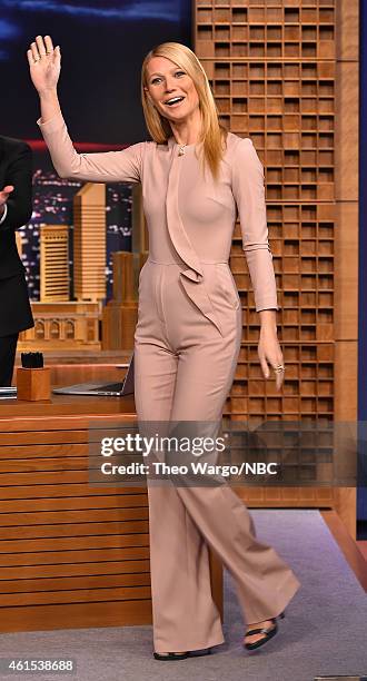 Gwyneth Paltrow Visits "The Tonight Show Starring Jimmy Fallon" at Rockefeller Center on January 14, 2015 in New York City.