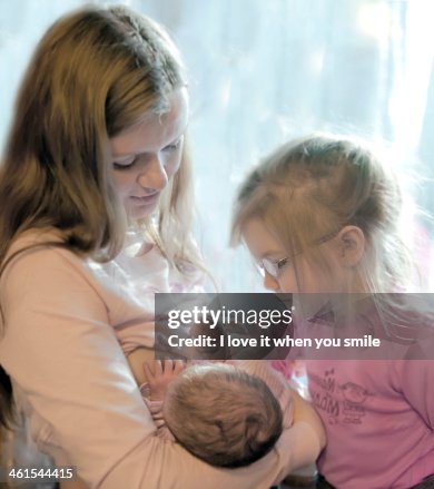 Family portrait. The younger sister. Family portrait. The younger sister.