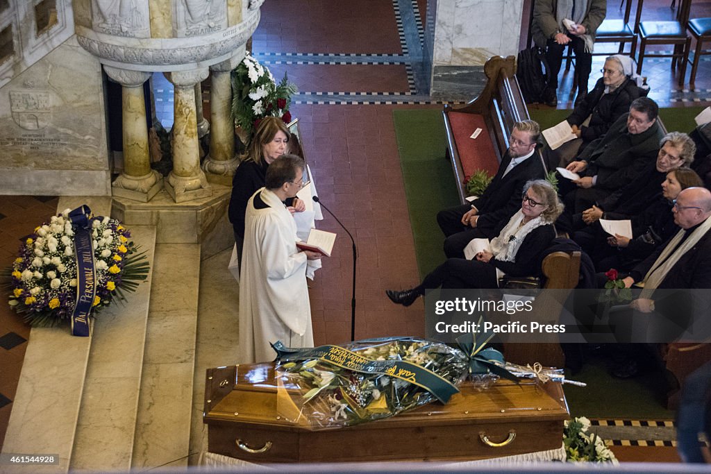 Funeral of actress Anita Ekberg at the Lutheran Church of...