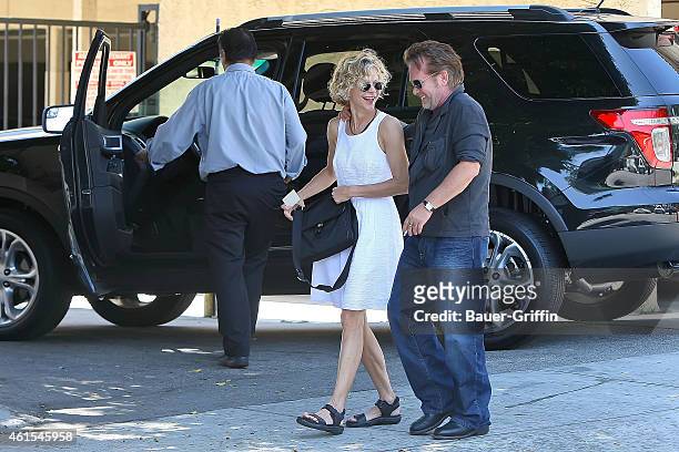 Meg Ryan and John Mellencamp are seen on July 26, 2012 in Los Angeles, California.