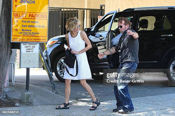 Meg Ryan and John Mellencamp are seen on July 26, 2012 in Los Angeles, California.