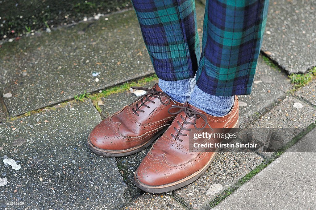 Street Style - London Collections: MEN AW14 - January 06 To January 08, 2014