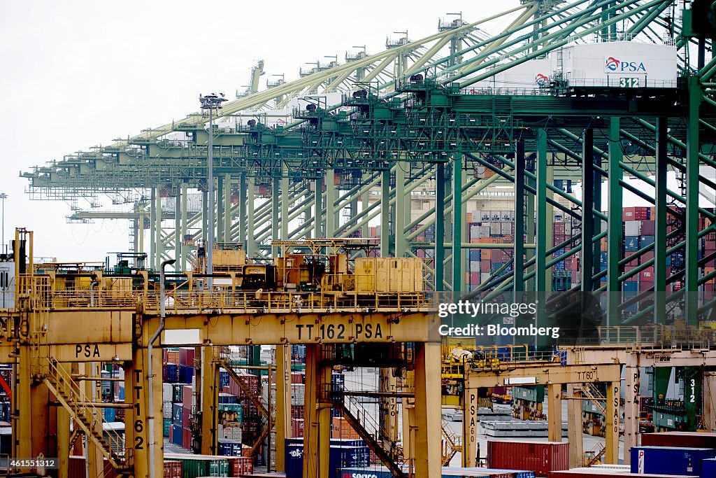 General Views Of Singapore Port Ahead Of Export Figures