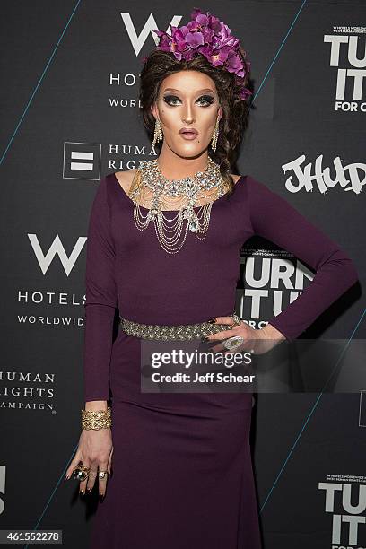 Trannika Rex attends W Hotels and Jennifer Hudson Turn It Up For Change to Benefit HRC at W Chicago-Lakeshore on January 15, 2015 in Chicago,...