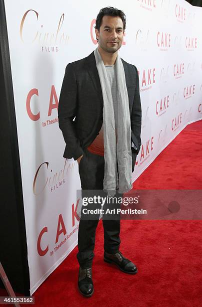 Actor Darwin Shaw attends the Los Angeles Premiere Of "CAKE" at ArcLight Hollywood on January 14, 2015 in Hollywood, California.