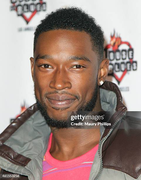 Kevin McCall arrives at R&B Divas LA "Celebration of Life" red carpet and performance at the House of Blues Sunset Strip on January 14, 2015 in West...