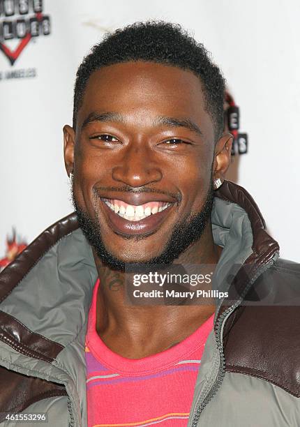 Kevin McCall arrives at R&B Divas LA "Celebration of Life" red carpet and performance at the House of Blues Sunset Strip on January 14, 2015 in West...