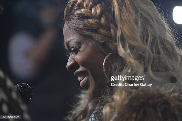 Cynthia "Lil Mo" Loving arrives at Celebration Of Life With TV One's R&B Divas LA at House of Blues Sunset Strip on January 14, 2015 in West...