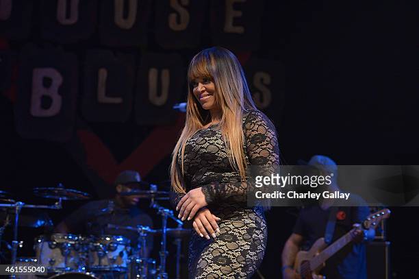 Stacy Francis performs at Celebration Of Life With TV One's R&B Divas LA at House of Blues Sunset Strip on January 14, 2015 in West Hollywood,...
