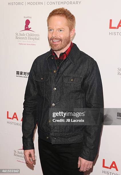 Jesse Tyler Ferguson attends the LA Art Show 2015 Opening Night Premiere Party at the Los Angeles Convention Center on January 14, 2015 in Los...