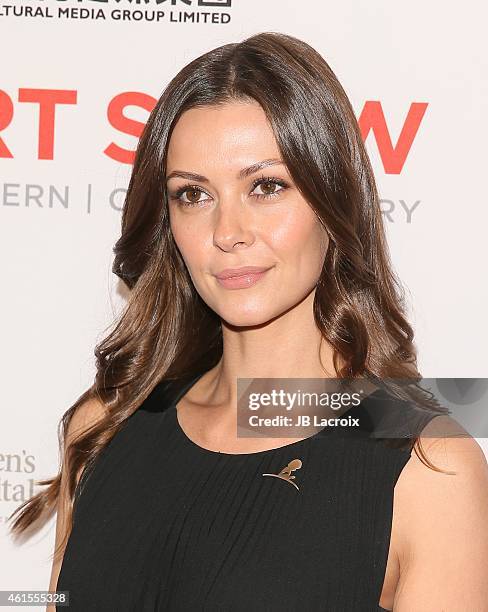 Olga Fonda attends the LA Art Show 2015 Opening Night Premiere Party at the Los Angeles Convention Center on January 14, 2015 in Los Angeles,...