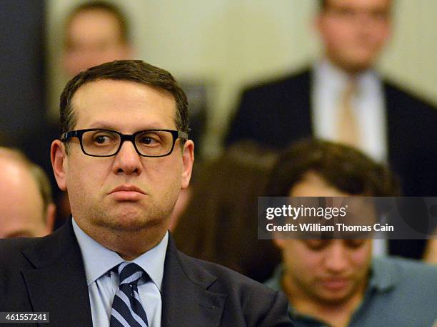 David Wildstein former director of interstate capital projects for the Port Authority waits to testify at a hearing held by the Assembly...