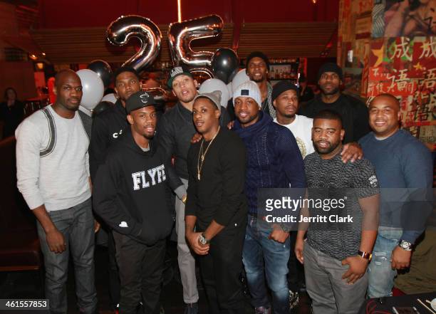 Michael Beasley celebrates his 25th birthday with friends and teammates at The General on January 7, 2014 in New York City.