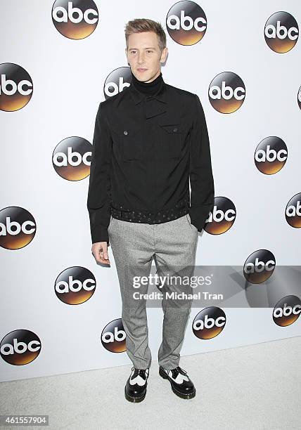 Gabriel Mann arrives at the Disney ABC Television Group's TCA Winter press tour held at The Langham Huntington Hotel and Spa on January 14, 2015 in...