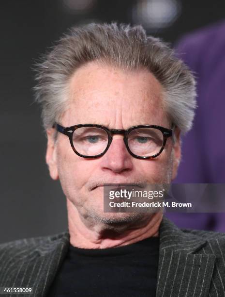 Actor Sam Shepard speaks onstage during the 'Discovery Channel - Klondike' panel discussion at the Discovery Communications portion of the 2014...
