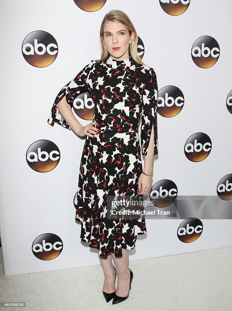 Tilly Raabe Lily Rabe arrives at the Disney ABC Television Group's TCA Winter ...