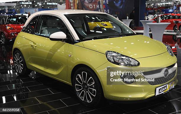 Opel Adam is seen during the Vienna Autoshow, as part of Vienna Holiday Fair, on January 14, 2015 in Vienna, Austria. The Vienna Autoshow will be...