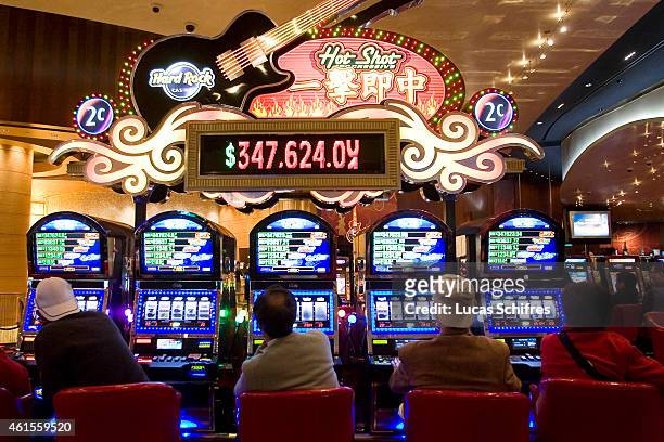 December 17: Slot machines in City of dreams casino on December 17, 2009 in Macao, China.