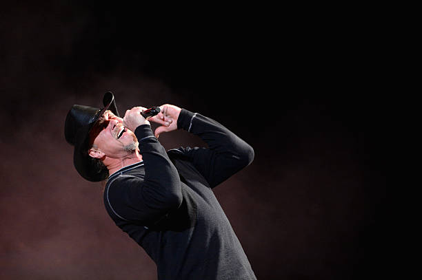 Trace Adkins rehearses for All My Friends: Celebrating the Songs & Voice of Gregg Allman at The Fox Theatre on January 9, 2014 in Atlanta, Georgia.