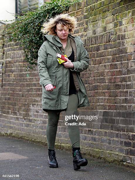 Emily Lloyd is seen for the first time since giving birth to her baby daughter, a few days before the one year anniversary of the death of her father...