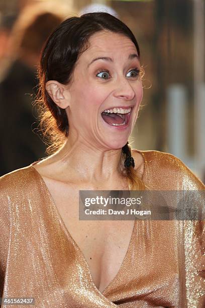 Leah Wood attends the UK premiere of "The Wolf Of Wall Street" at The Odeon Leicester Square on January 9, 2014 in London, England.