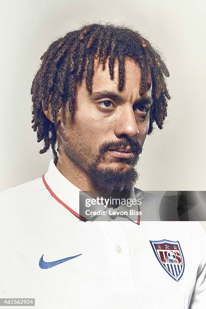 Footballer Jermain Jones is photographed for Time magazine on March 3, 2014 in Frankfurt, Germany.