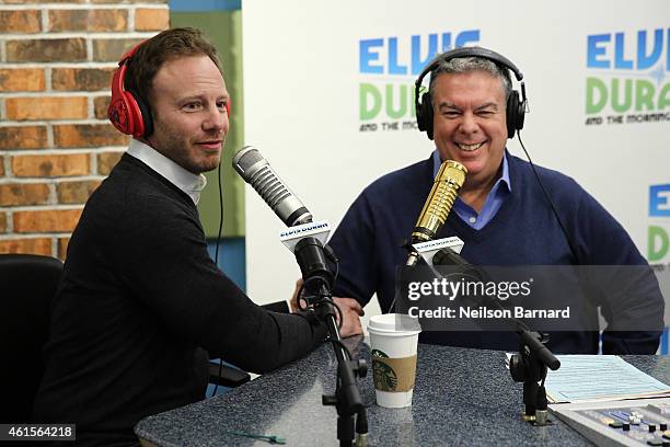 Ian Ziering and host Elvis Duran visit "The Elvis Duran Z100 Morning Show" at the Z100 Studio on January 15, 2015 in New York City.