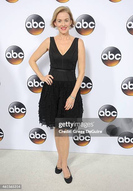 Actress Penelope Ann Miller arrives at Disney ABC Television Group's TCA Winter Press Tour on January 14, 2015 in Pasadena, California.