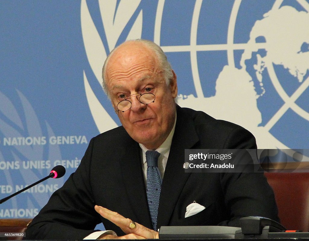 UN special envoy Staffan de Mistura's press conference