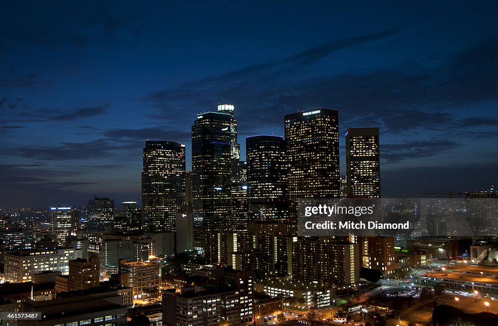 Downtown Los Angeles at night