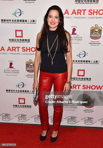 Actress Marieh Delfino arrives to the L.A. Art Show 2015 Opening Night Premiere Party at the Los Angeles Convention Center on January 14, 2015 in Los...