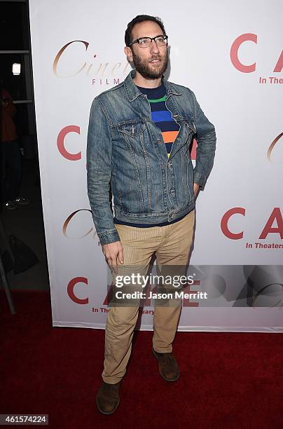 Comedian Ari Shaffir attends the premiere of Cinelou Films' 'Cake' at ArcLight Cinemas on January 14, 2015 in Los Angeles, California.