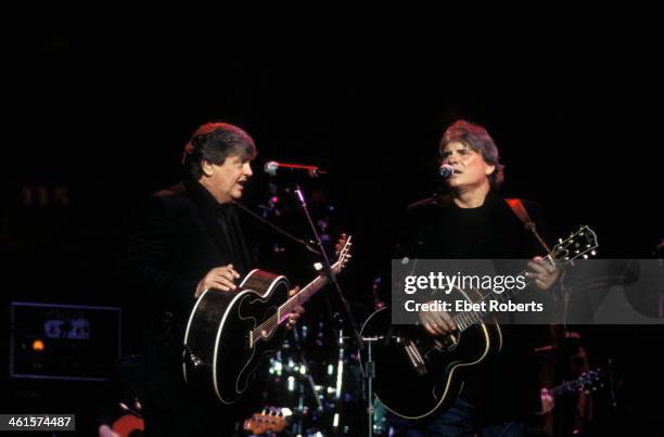 The Everly Brothers performing at Madison Square Garden in New York City December 2 ,2003. Don and Phil Everly.